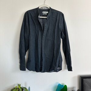 calvin klein button down easy relaxed shirt